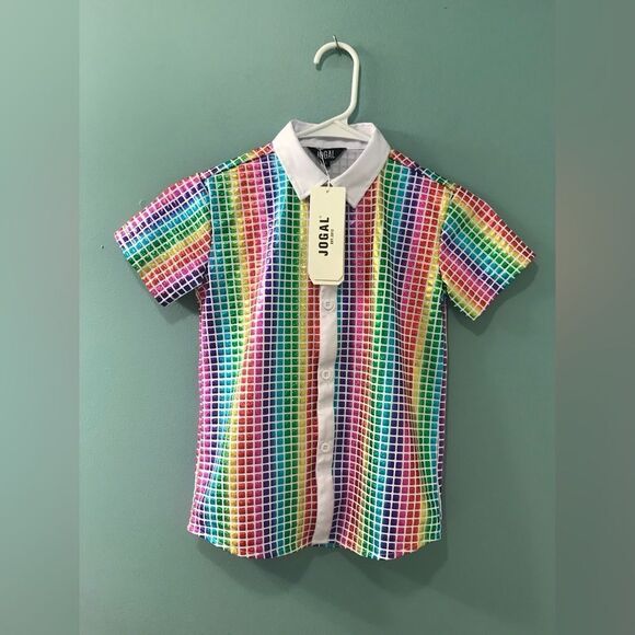 NWT … JOGAL “Size 6” Colorful Collared Shirt - Picture 1 of 5